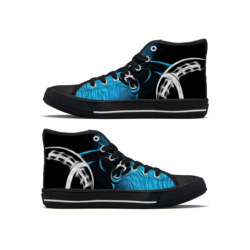 Men's Carolina Panthers High Top Canvas Sneakers 003